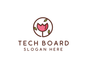 Tulip Flower Wellness Spa  logo design