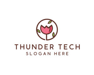 Tulip Flower Wellness Spa  logo design