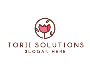 Tulip Flower Wellness Spa  logo design