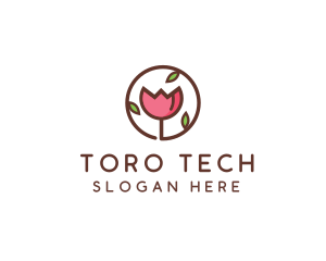 Tulip Flower Wellness Spa  logo design