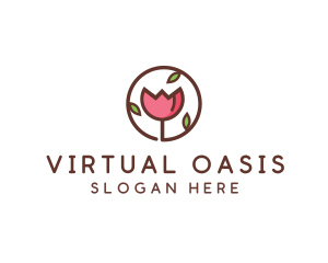 Tulip Flower Wellness Spa  logo design