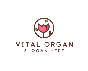 Tulip Flower Wellness Spa  logo design