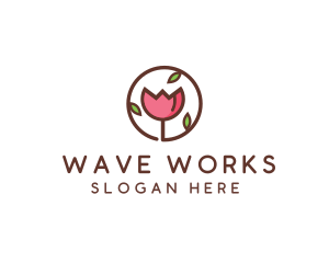 Tulip Flower Wellness Spa  logo design