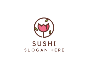 Tulip Flower Wellness Spa  logo design