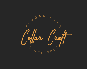 Retro Cursive Fashion logo design