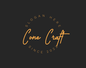 Retro Cursive Fashion logo design