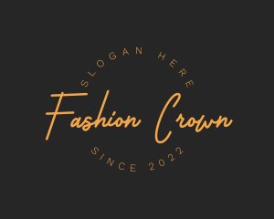 Retro Cursive Fashion logo design