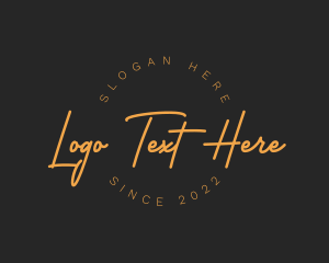 Retro Cursive Fashion Logo