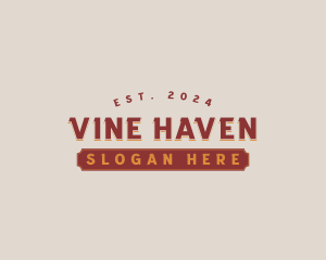 Bar Winery Restaurant logo design