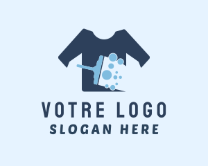 Blue - Clean Wash Shirt logo design