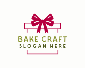 Ribbon Gift Box logo design