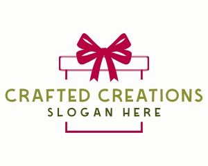 Ribbon Gift Box logo design