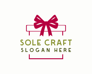 Ribbon Gift Box logo design