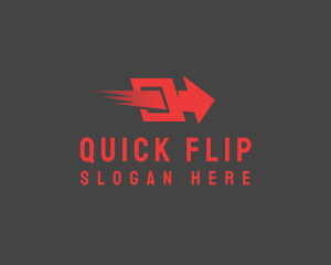 Quick Delivery Logistics Arrow logo design