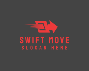 Move - Quick Delivery Logistics Arrow logo design