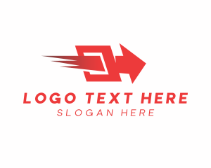 Quick Delivery Logistics Arrow logo design