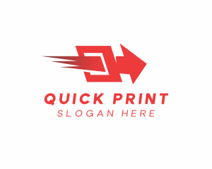 Quick Delivery Logistics Arrow logo design