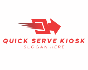 Quick Delivery Logistics Arrow logo design