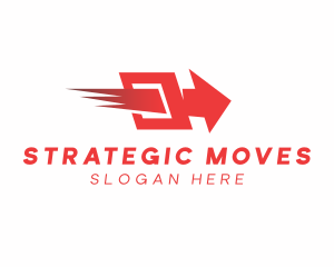 Quick Delivery Logistics Arrow logo design