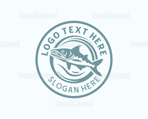 Fisherman Trout Fish Logo