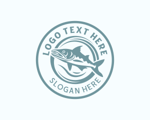 Fisherman Trout Fish Logo