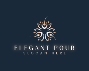 Elegant Wellness  Skin Hair Follicle logo design