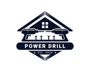 Drill Carpentry Builder logo design