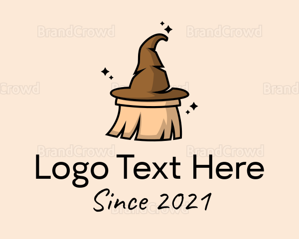 Witch Hat Broom Logo