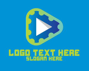 Vlogger - Mechanical Media Player logo design