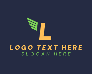 Logistics Wing Courier Logo