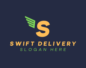 Logistics Wing Courier logo design