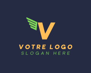 Wing - Logistics Wing Courier logo design