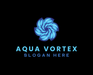 HVAC Water Wave Vortex Fan logo design