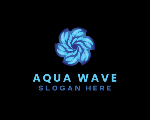 HVAC Water Wave Vortex Fan logo design