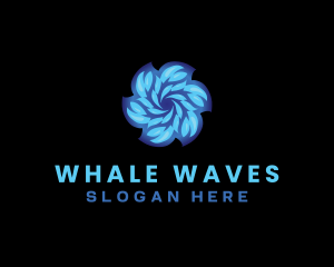 HVAC Water Wave Vortex Fan logo design