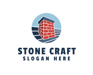 Brick Chimney Construction logo design