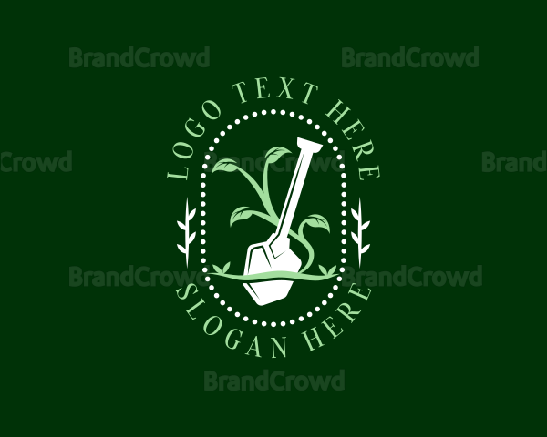 Shovel Plant Gardening Logo