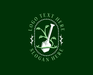 Sustainable - Shovel Plant Gardening logo design