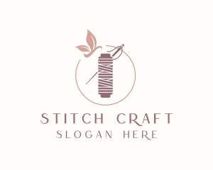 Dressmaking - Sewing Needle Thread logo design