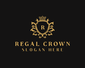 Royalty Crown Shield logo design