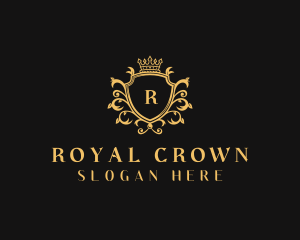 Royalty Crown Shield logo design