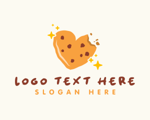 Sugar - Heart Cookie Bakery Bites logo design