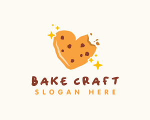 Heart Cookie Bakery Bites logo design