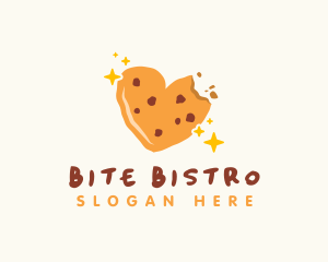 Bite - Heart Cookie Bakery Bites logo design