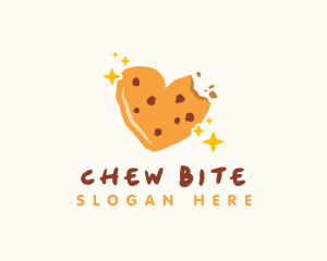 Heart Cookie Bakery Bites logo design