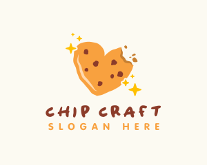 Heart Cookie Bakery Bites logo design