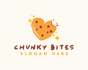 Heart Cookie Bakery Bites logo design