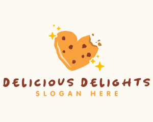 Heart Cookie Bakery Bites logo design