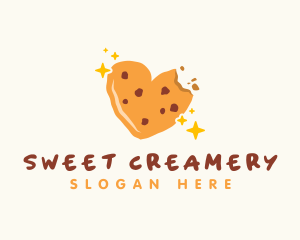 Heart Cookie Bakery Bites logo design