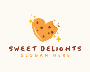 Heart Cookie Bakery Bites logo design